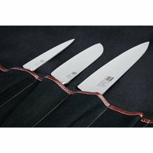 Boldric Canvas Knife Bag Black 9 Slots - CM555 - 4