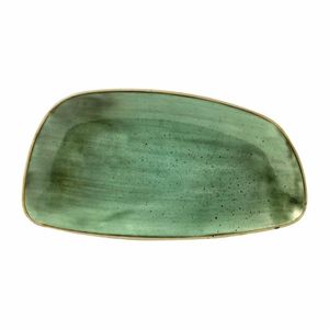 Churchill Stonecast Oval Plates Samphire Green 349x171mm (Pack of 6) - FD848 - 1