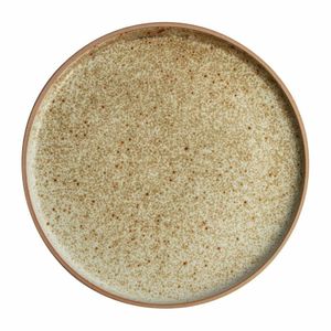 Olympia Canvas Flat Round Plate Wheat 250mm (Pack of 6) - FA336 - 1