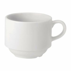 Utopia Pure White Stacking Cups 200ml (Pack of 24) - DY332 - 1