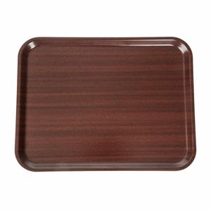 Cambro Capri Laminate Canteen Tray Mahogany 430mm - DP210 - 1