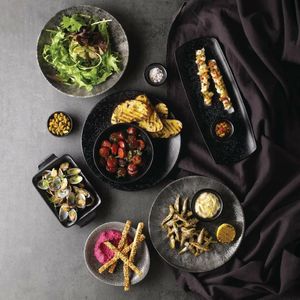 Churchill Stone Quartz Black Evolve Coupe Plates 260mm (Pack of 12) - DY893 - 3
