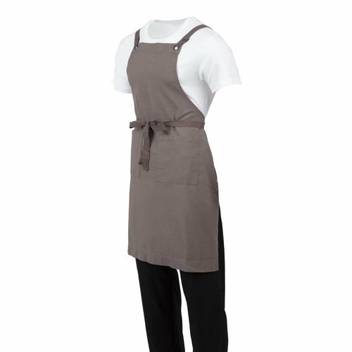 Southside Cotton Canvas Bib Apron Washed Grey - BB687 - 8