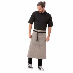 Chef Works Urban Portland Fine Stripe Bistro Apron Grey - B355 - 1
