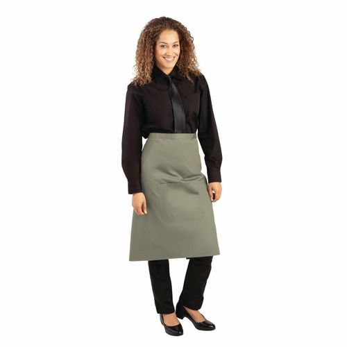 Whites Regular Bistro Apron Olive - B434 - 11