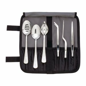 Mercer Culinary 6 Piece Chef Plating Kit with Storage Roll - DE454 - 1