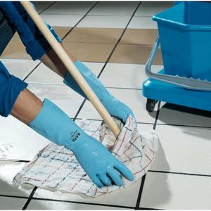 MAPA Vital 117 Liquid-Proof Light-Duty Janitorial Gloves Blue Extra Large - FA291-XL - 3