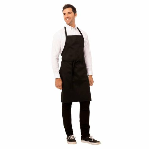Chef Works Bib Apron Black - A924 - 1