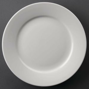 Olympia Athena Wide Rimmed Plates 228mm White (Pack of 12) - CC208 - 1