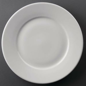 Olympia Athena Wide Rimmed Plates White 254mm (Pack of 12) - CC209 - 1