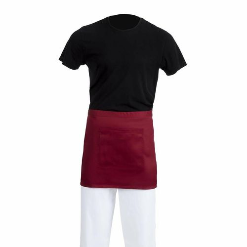 Whites Short Bistro Apron Burgundy - BB177 - 1