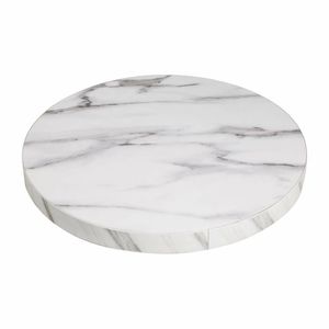 Bolero Pre-drilled Round Table Top Marble Effect 600mm - DT445 - 3