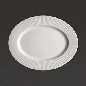 Steelite Willow Oval Plate. length 330mm. (Pack of 12) - VV676 - 1