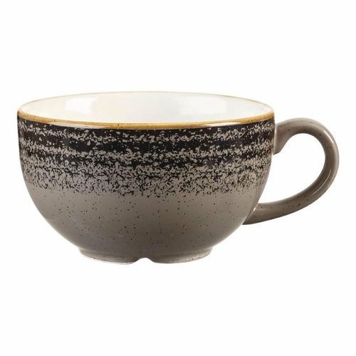Churchill Studio Prints Homespun Charcoal Black Cappuccino Cup 227ml 8oz - DM431 - 1