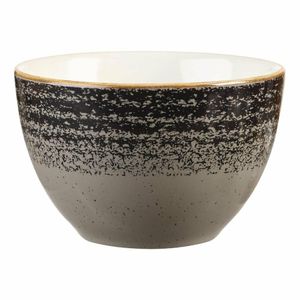 Churchill Studio Prints Homespun Charcoal Black Sugar Bowl 227ml 8oz - DM433 - 1