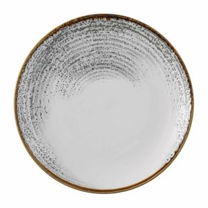 Churchill Studio Prints Homespun Accents Jasper Evolve Coupe Plate Grey 260mm (Pack of 12) - FS945 - 1