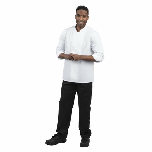 Whites Unisex Atlanta Chef Jacket White Teflon Size L - BB578-L - 11