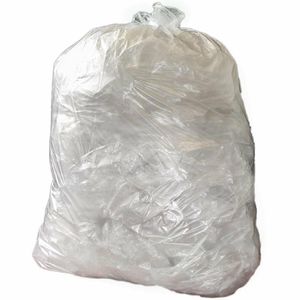 Jantex Medium Duty Recycled Bin Bag 12kg 90 ltr Clear (Pack of 200) - 1