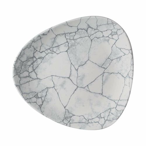 Churchill Studio Prints Kintsugi Pearl Lotus Plates Grey 254mm (Pack of 12) - 1