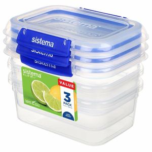 Sistema Klip It Plus Storage Containers 1Ltr (Pack of 3) - 1