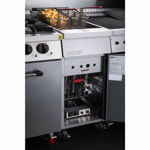 Buffalo Single Tank Twin Basket Freestanding Gas Fryer - 5
