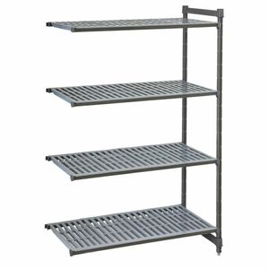 Cambro Camshelving Basics Plus Add-On Unit 4 Tier With Vented Shelves 1630H x 870W x 460D mm - 1