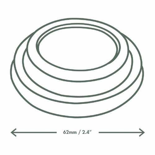 Vegware 62-Series CPLA Hot Cup Lid - 4oz (Case 2000) - DE144 - 2