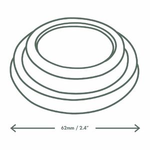 Vegware 62-Series CPLA Hot Cup Lid - 4oz (Case 2000) - DE144 - 3