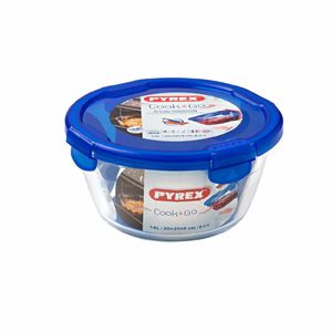 Pyrex Cook & Go Medium Round Dish With Lid 1.6Ltr - FU134 - 1