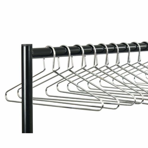 Black Garment Rail with 25 Captive Steel Hangers - DP709 - 4