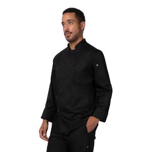 Chef Works Le Mans Recycled Chef Jacket Black XL - BA047-XL - 1