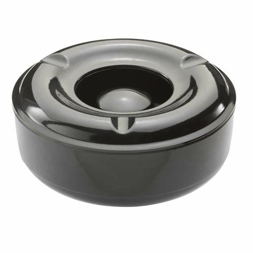 Beaumont Windproof Melamine Ashtray Black146mm - CZ572 - 1