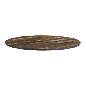 Extrema Round Planked Vintage Wood Table Top 600mm - HS694 - 1