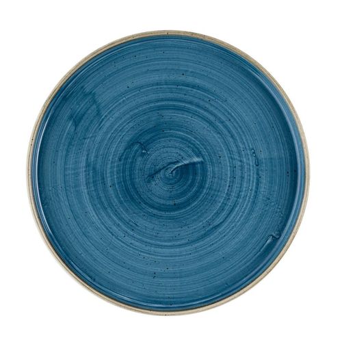 Churchill Stonecast Java Blue Walled Plates 260mm (Pack of 6) - HR386 - 1