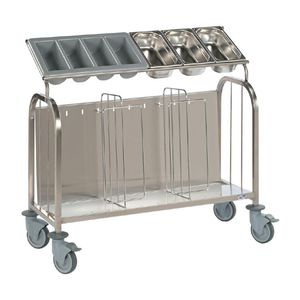 Matfer Bourgeat Low 200 Plate and Cutlery Trolley - HP711 - 1