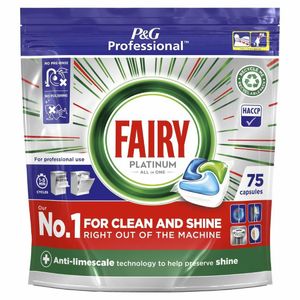 Fairy Professional Platinum Dishwasher Tablets Regular (Pack of 3 x 75) - DX545 - 1