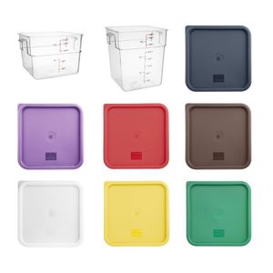 Hygiplas 10Ltr & 15Ltr Square Storage Bundle with 7 Colour Lids - SA796 - 1