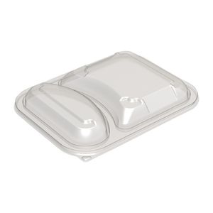 Faerch Hot Deli Deluxe 2 Compartment Takeaway Container Lids (Pack of 365) - HU385 - 1
