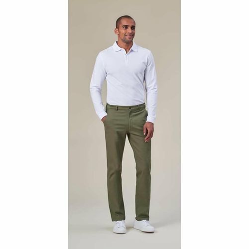 Brook Taverner Frederick Mens Long Sleeve Polo Shirt White Size L - BA140-L - 2