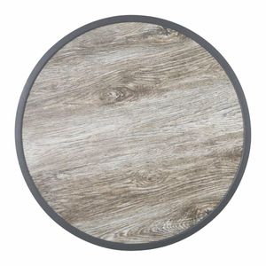 Bolero Fibre Glass Round Table Top Wood Effect 580mm - DL486 - 3
