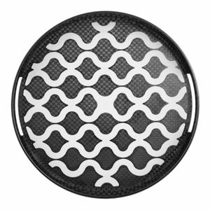Olympia Kristallon PC Round Non Slip Tray with Handles 300mm - DP664 - 3
