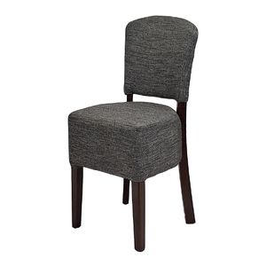 Hanoi Dining Chair In Dark Walnut with Shetland Smoke Seatpad (Pack of 2) - HP758 - 1