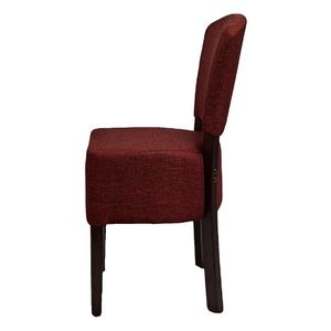 Hanoi Dining Chair In Dark Walnut with Shetland Scarlet Seatpad (Pack of 2) - HP759 - 3