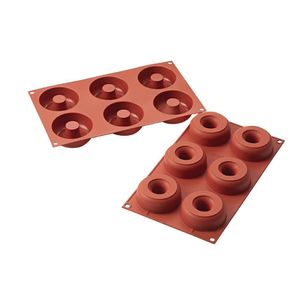 Schneider Silicone Six Ring Donut Mould 75x25mm - FU712 - 1