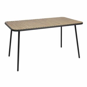 Bolero Santorini Rectangular Table Wood Effect 1400mm - FU536 - 1