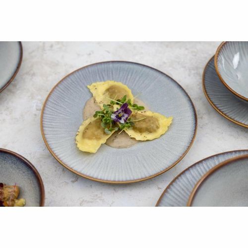 Olympia Drift Grey Embossed Coupe Plates 220mm (Pack of 6) - FU195 - 16