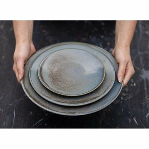 Olympia Ember Blue Coupe Plates 230mm (Pack of 6) - FU171 - 3
