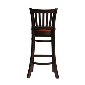Manhattan Bar Chair in Dark Walnut with Bison Tan Seat - HX850 - 3