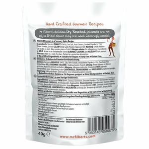 Mr Filbert's Dry Roasted Peanuts 40g (Pack of 20) - FU477 - 3
