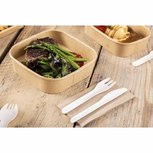 Fiesta Compostable Paper Forks 155mm (Pack of 100) - HT483 - 3